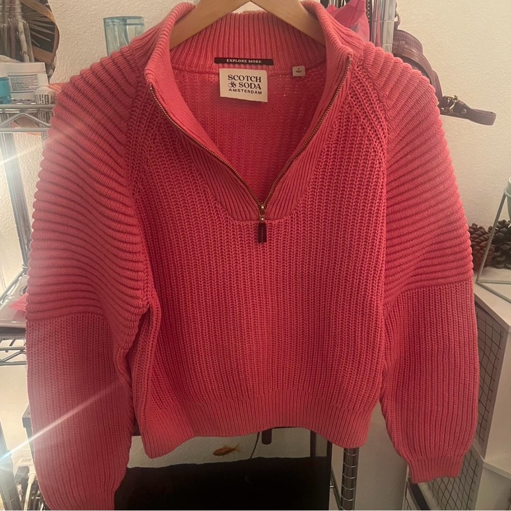 Scotch & Soda Relaxed Half-Zip Knit Sweater